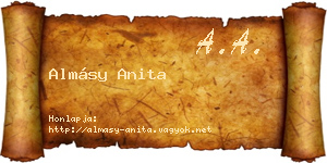 Almásy Anita névjegykártya