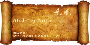 Almásy Anita névjegykártya