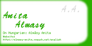 anita almasy business card